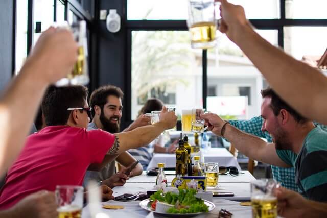 people having drink at daytime